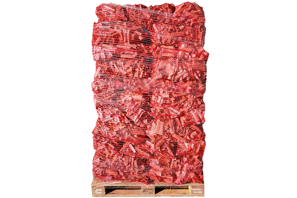 Palet de sacos de astillas de pino